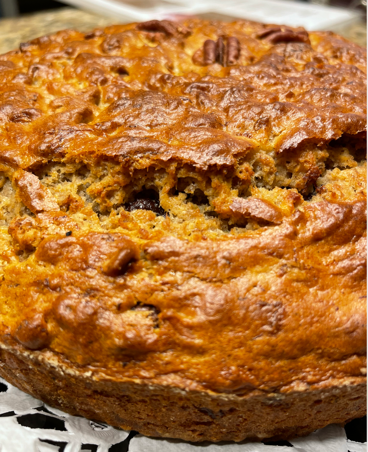 Panqué de Plátano con Chispas de Chocolate y nueces
