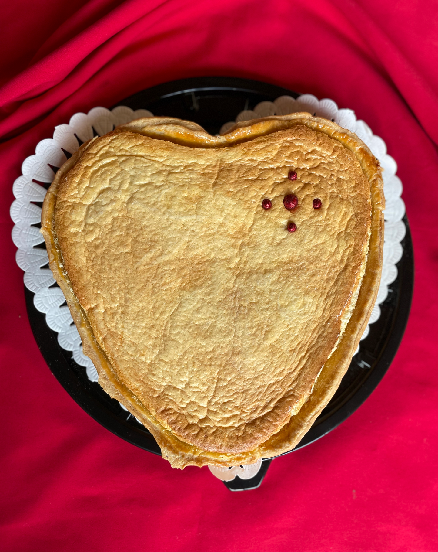 Pay de Queso en forma de corazón